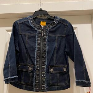 Ruby Rd Jean Jacket with detail NWT